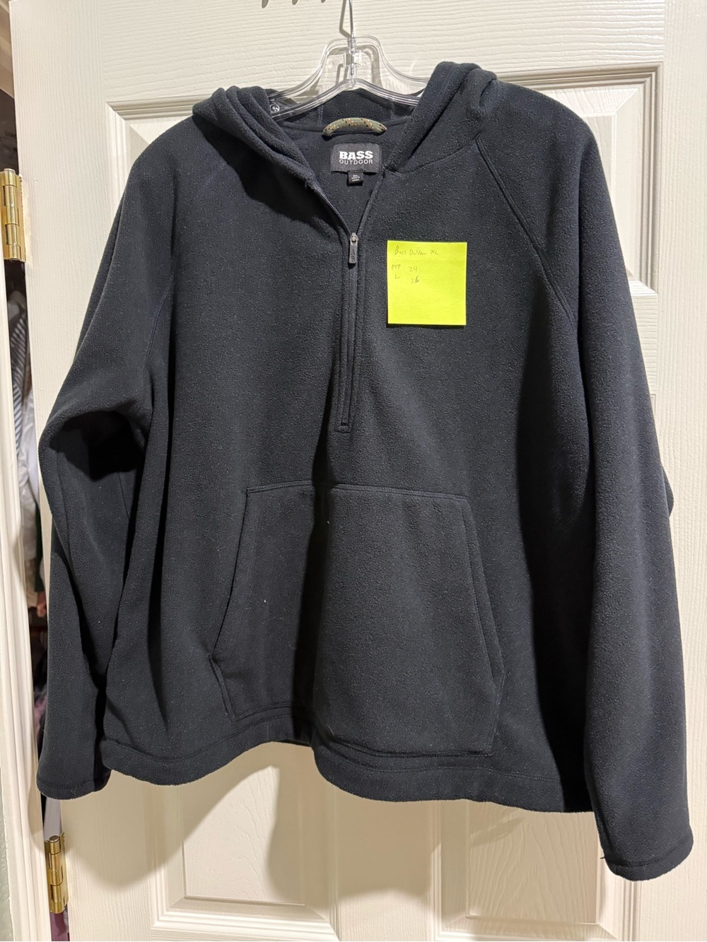 NWOT Bass Outdoor Black Fleece Zip-Up Jacket